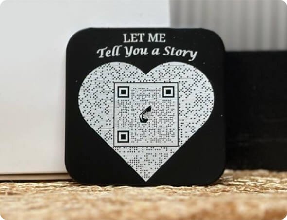 Memorial Heart with QR Code